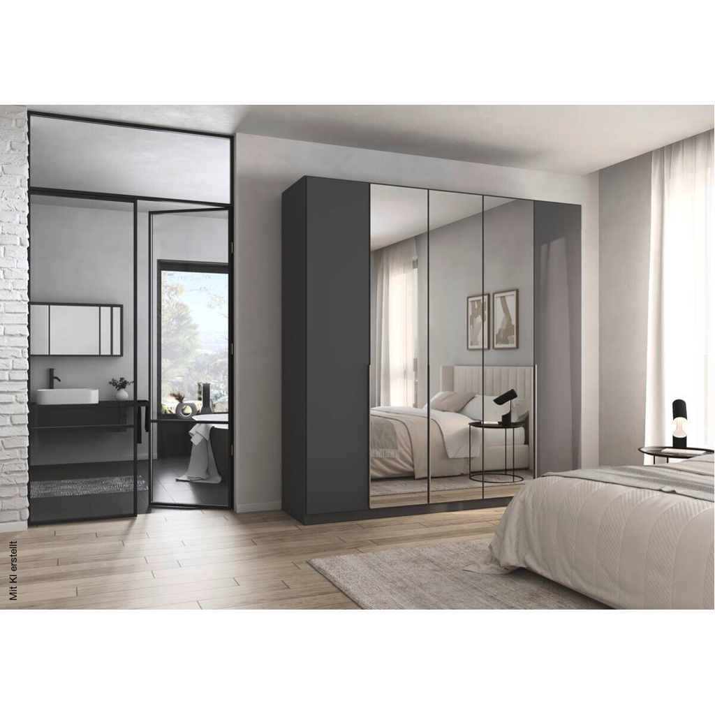 Kleiderschrank Alabama grau B/H/T: ca. 225x229x54 cm