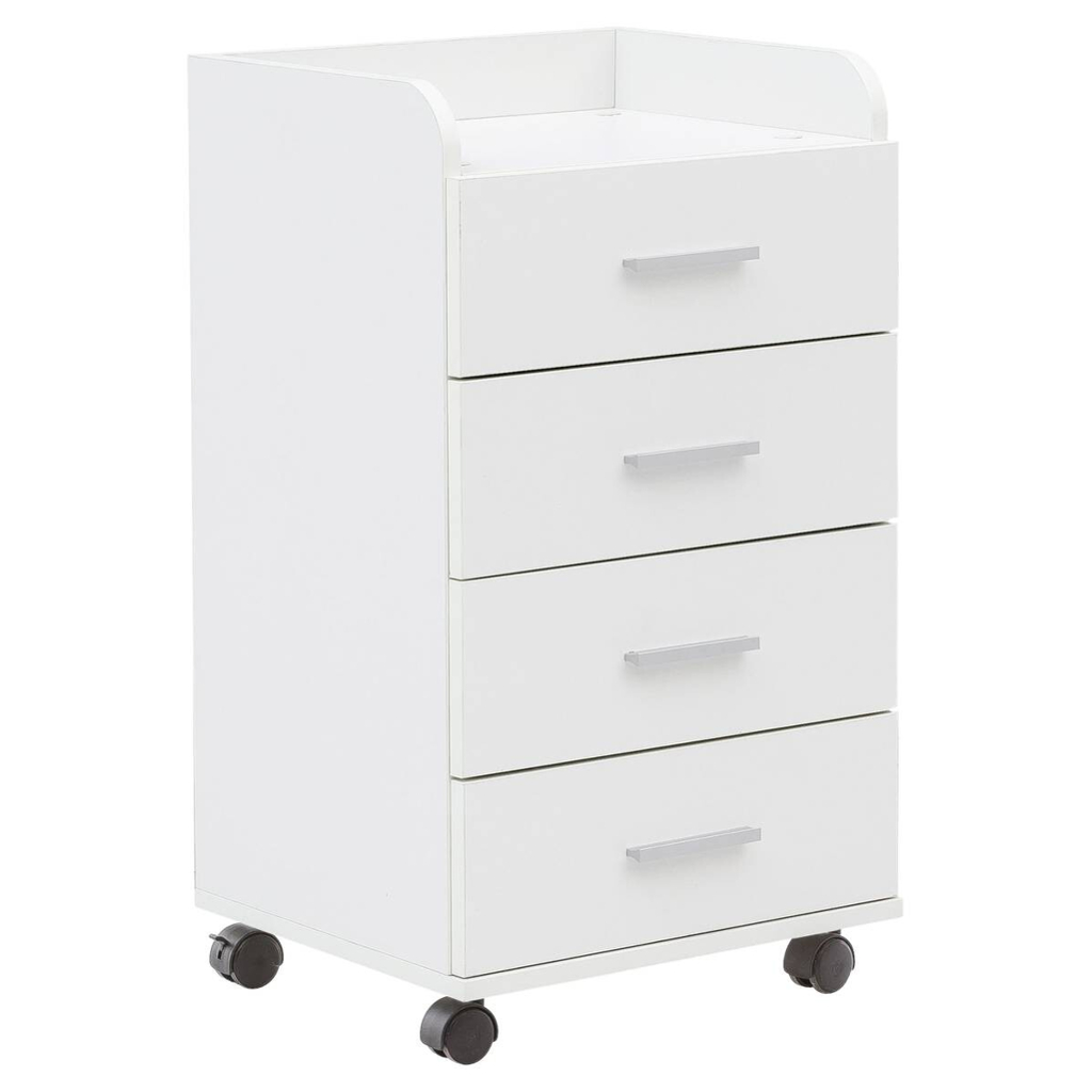 Rollcontainer weiß Spanplatte B/H/T: ca. 40x70,5x33 cm