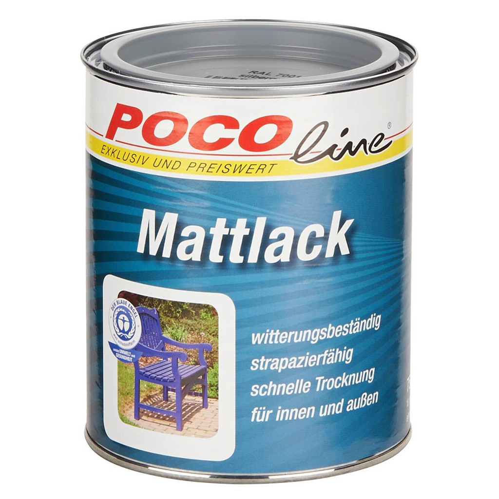 POCOline Acyl Buntlack Silbergrau seidenmatt ca. 0,75 l