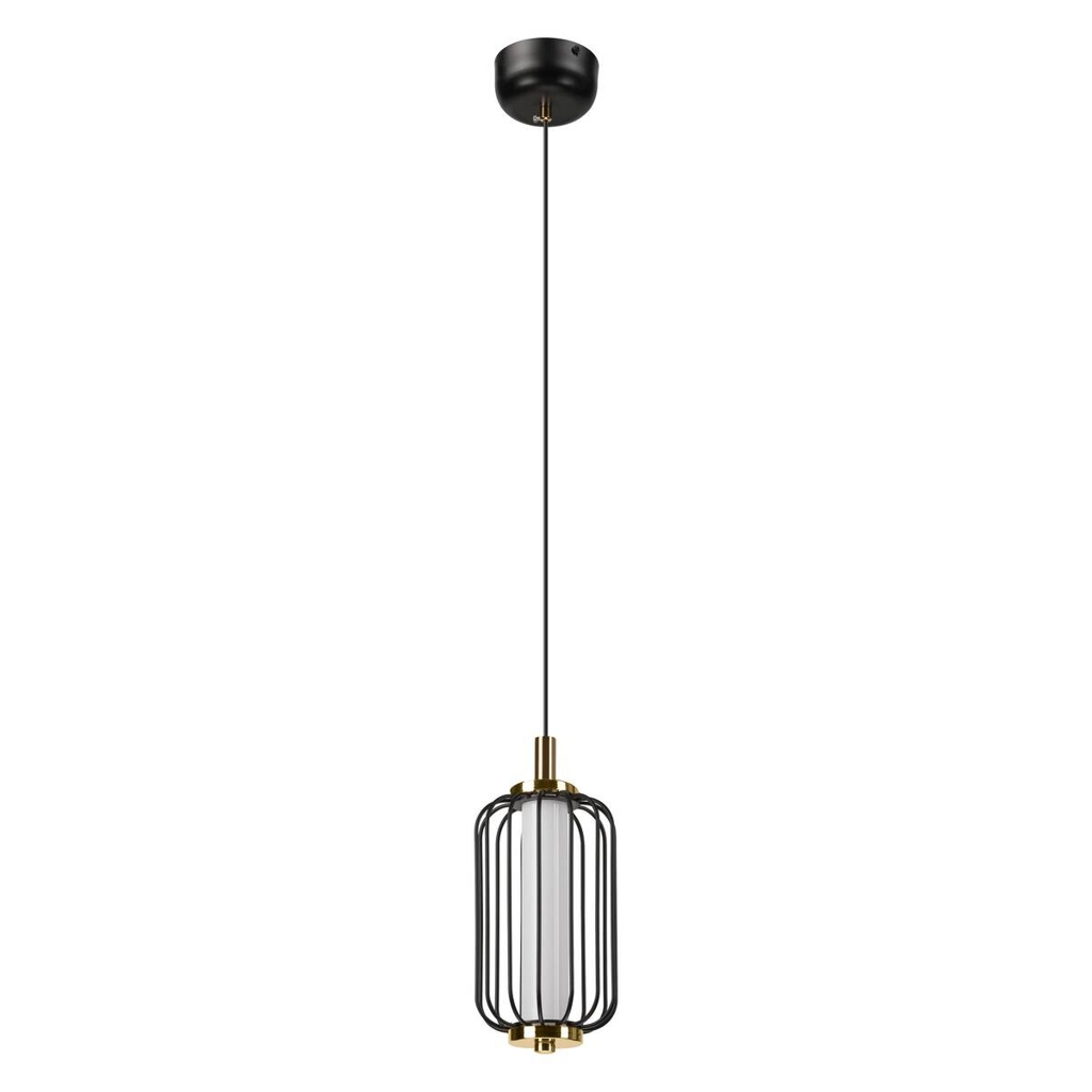 Lamkur Pendelleuchte schwarz Stahl B/H/L: ca. 12x120x12 cm GU10 1 Brennstellen