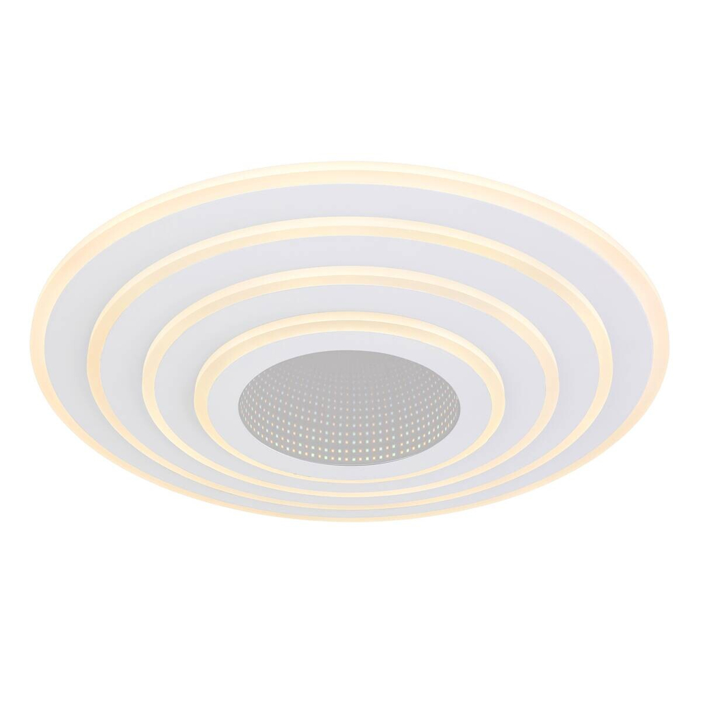 GLOBO LED-Deckenleuchte weiß Opal Acryl Metall H/D: ca. 7x40 cm 1 Brennstellen