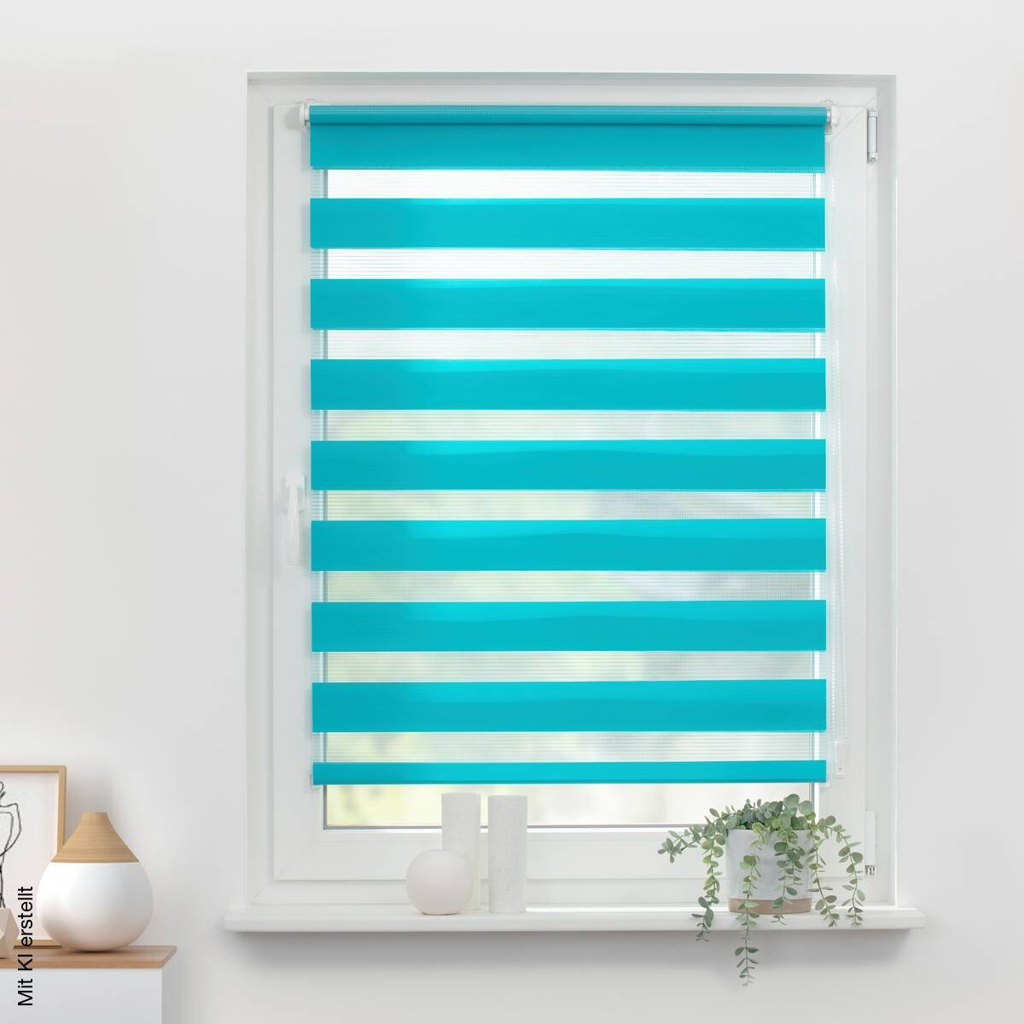 LICHTBLICK Doppelrollo Duo blau B/L: ca. 50x150 cm
