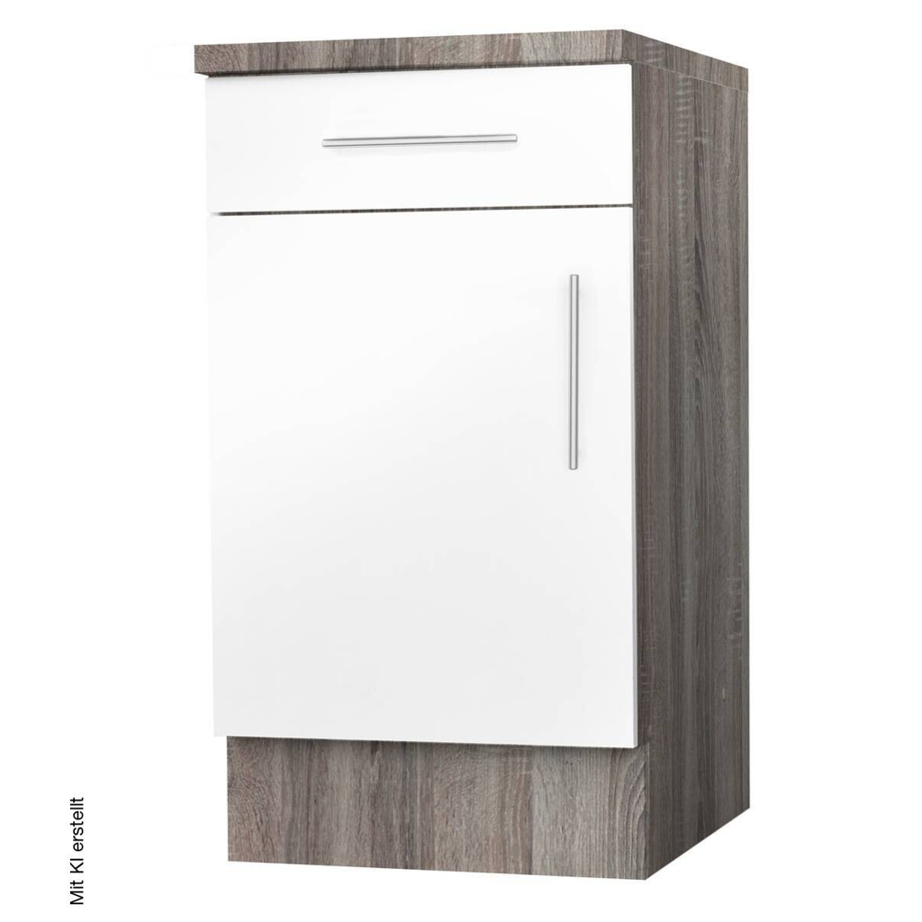 Unterschrank weiß Hochglanz B/H/T: ca. 50x82x57 cm