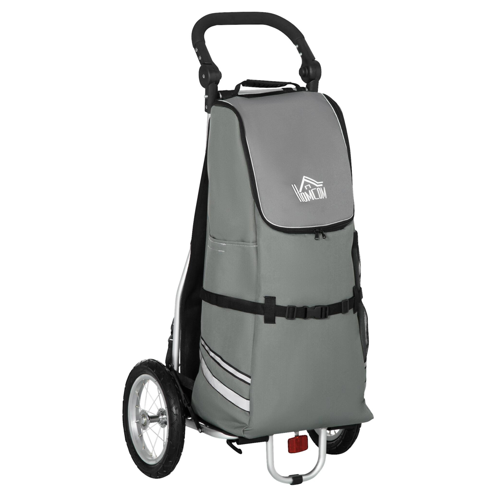 HOMCOM Fahrradanhänger silber silber B/H/L: ca. 43x53x110 cm