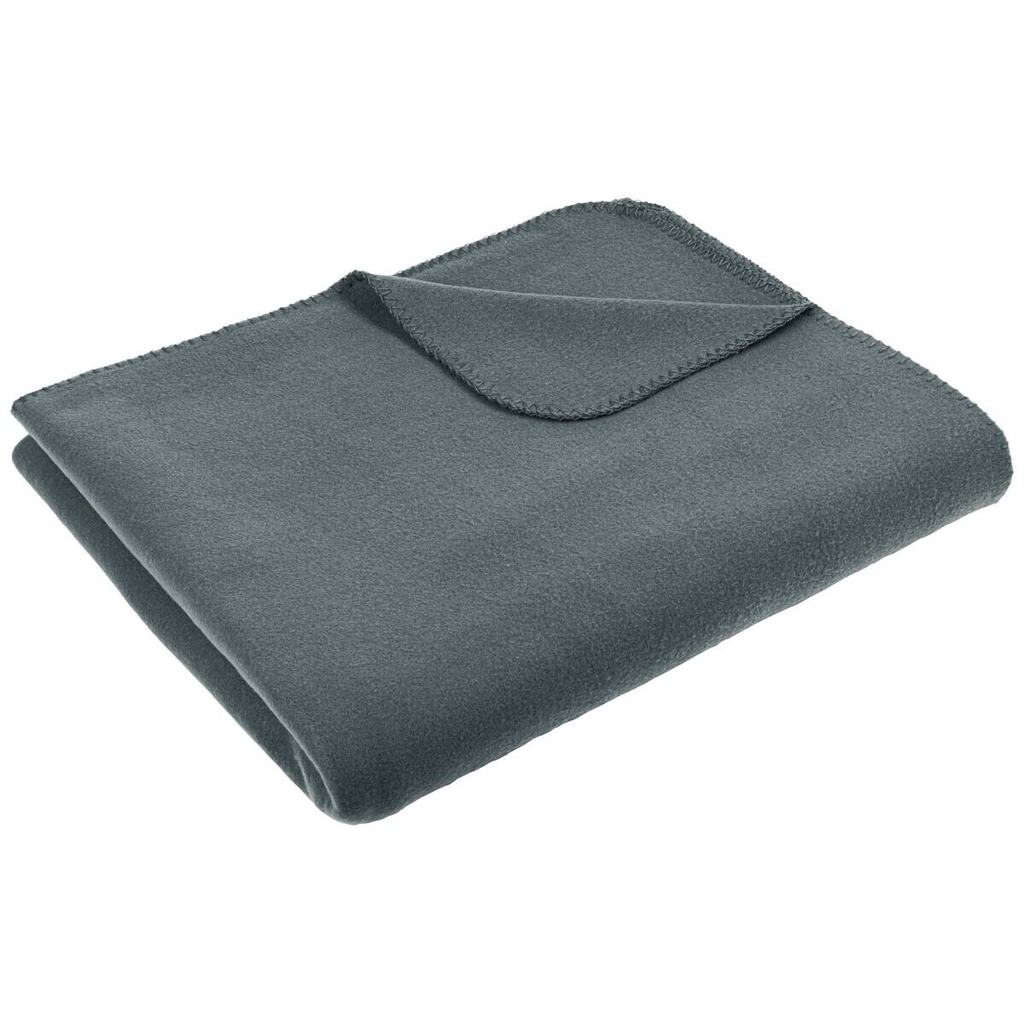 Fleecedecke anthrazit Polyester B/L: ca. 180x210 cm