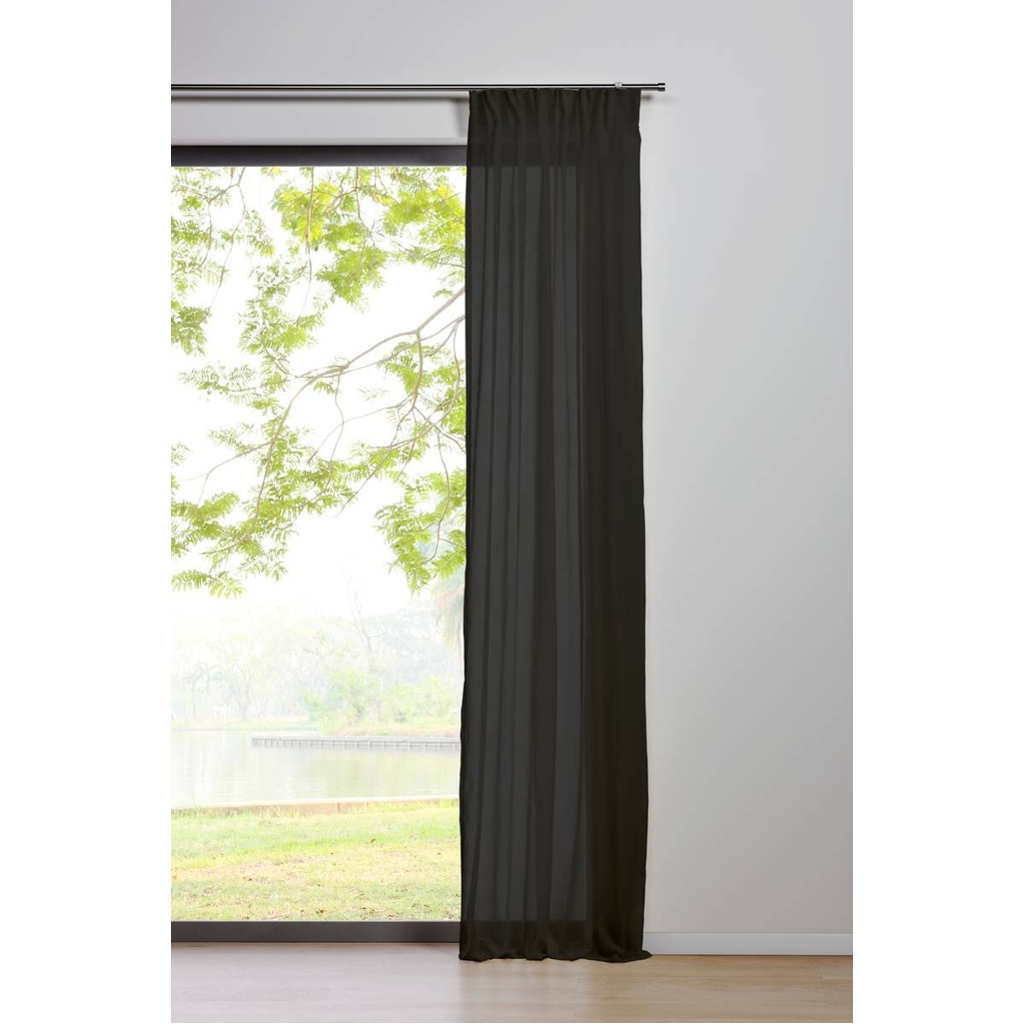 Kombivorhang PURE schwarz B/L: ca. 135x300 cm