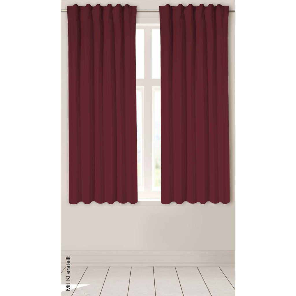 Thermovorhang Kiruna weinrot B/L: ca. 140x175 cm