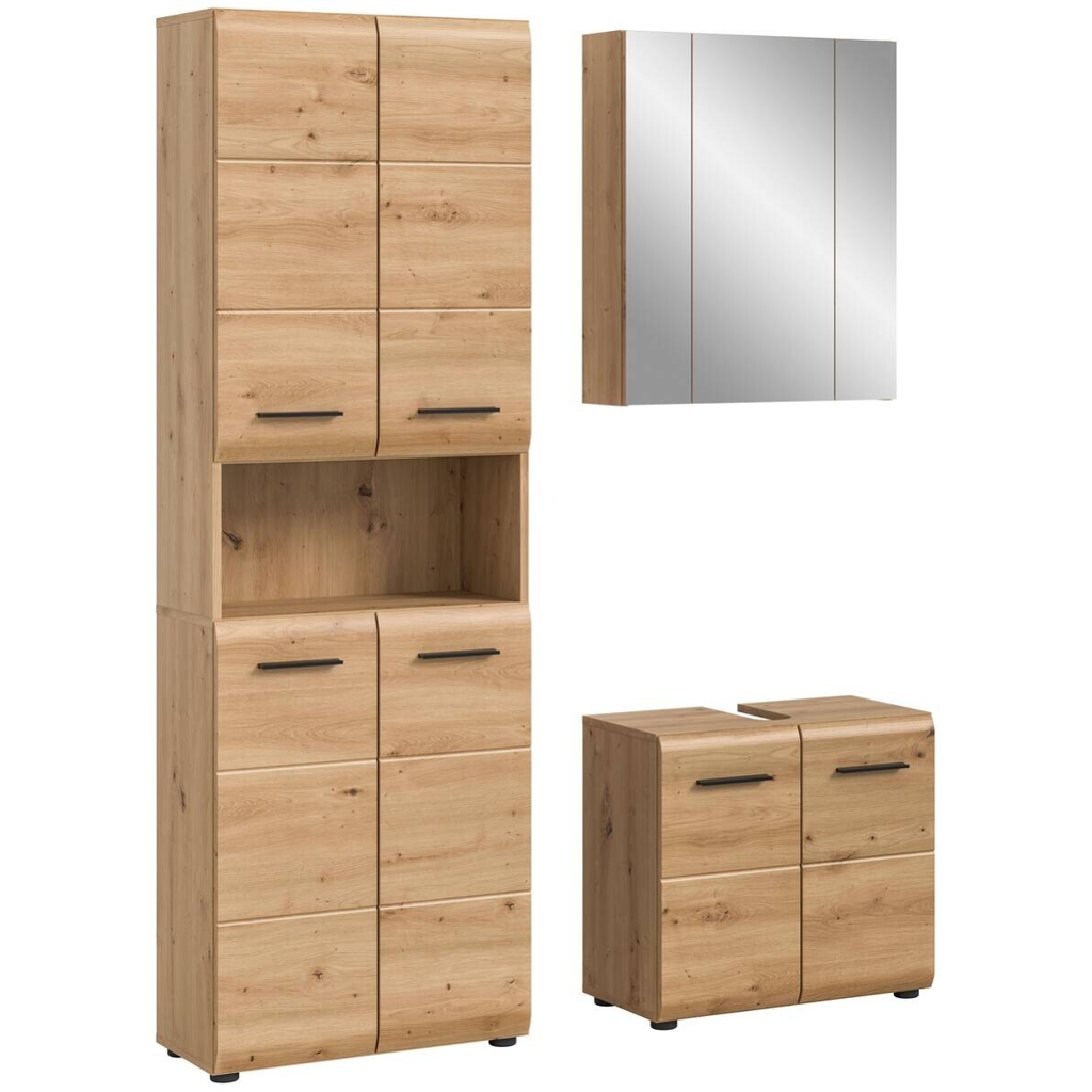 Badezimmer-Set Ice Artisan Oak Nachbildung B/H/T: ca. 135x185x30 cm