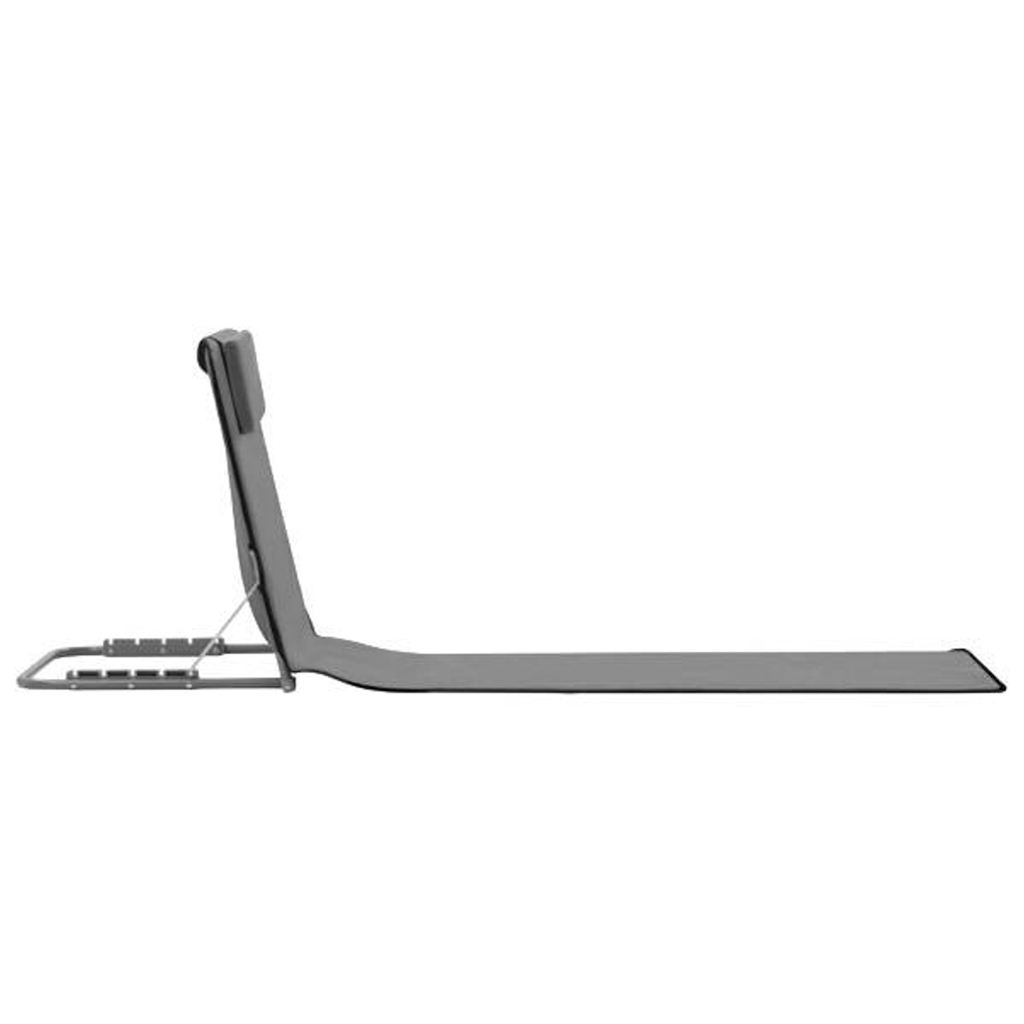 vidaXL Gartenliege grau Polyester B/H/L: ca. 53x47x160 cm