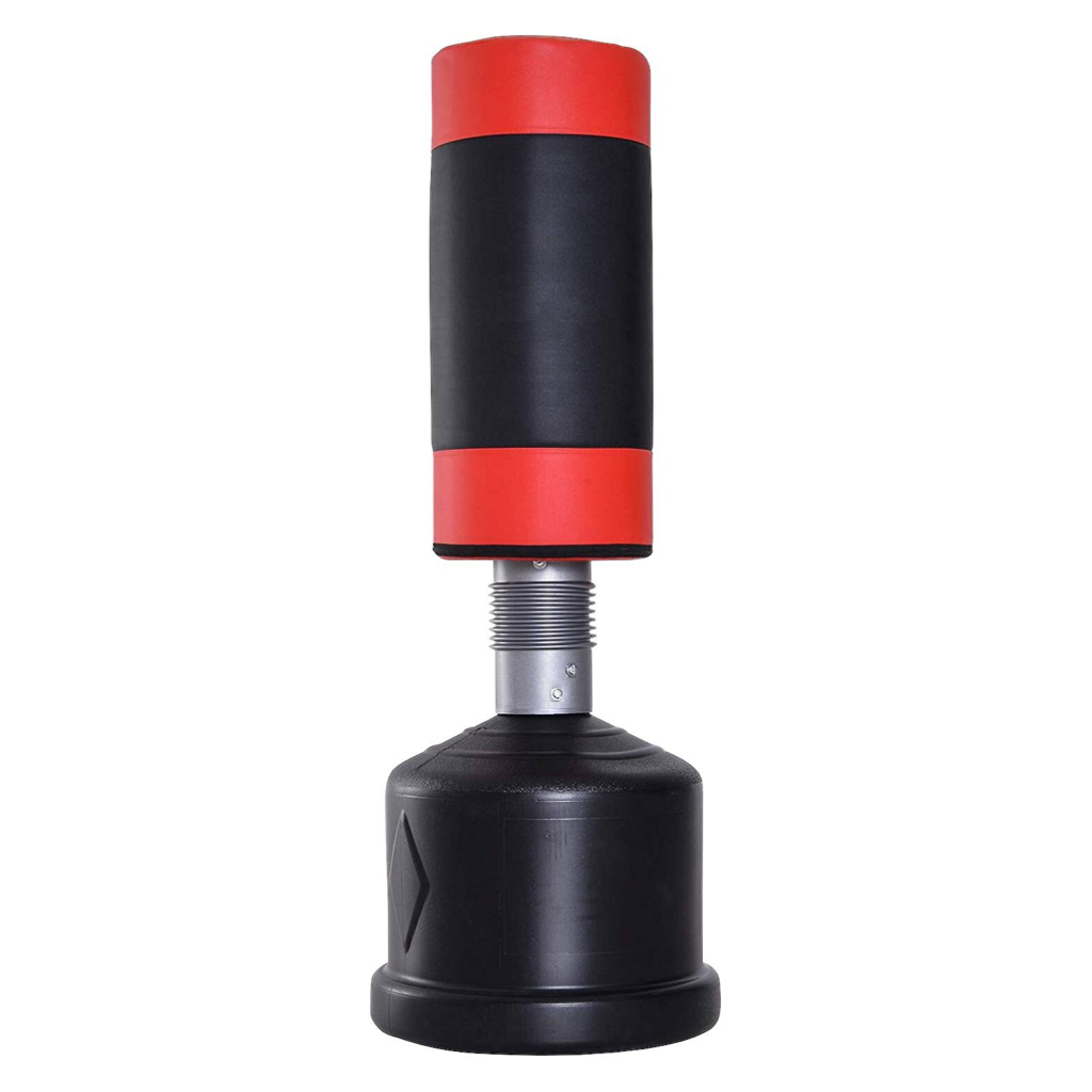 HOMCOM Standboxsack schwarz Kunstleder H/D: ca. 185x56 cm