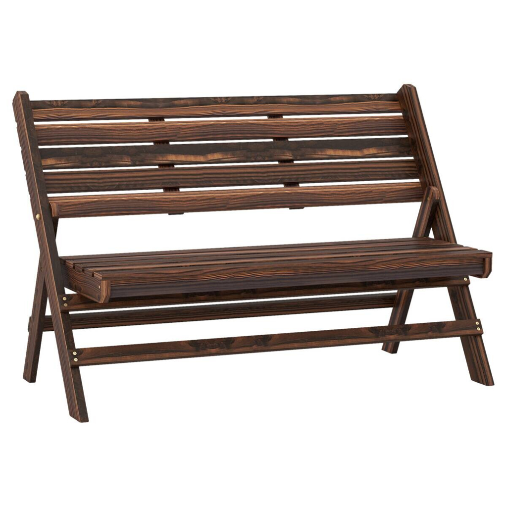 Outsunny Gartenbank grau Edelstahl B/H/L: ca. 63x122x83 cm