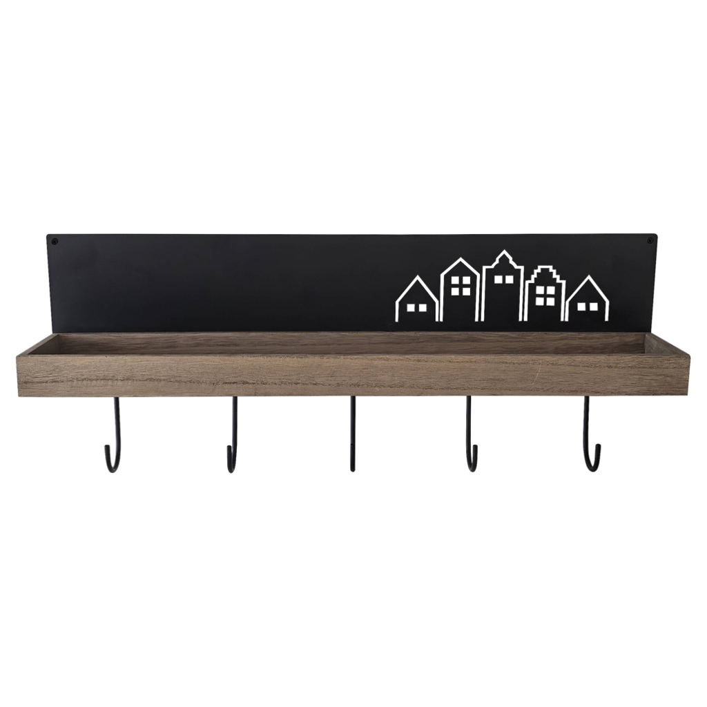 Wandgarderobe Dana braun schwarz B/H/T: ca. 48x19x10 cm