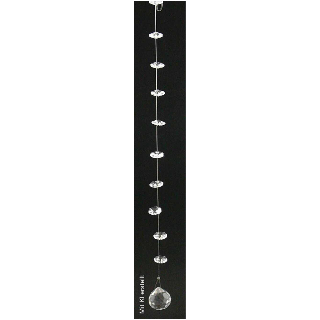 Deko-Kette klar Glas L: ca. 100 cm