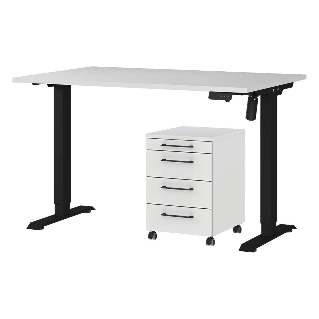 Büro-Sets 9748-581 Lichtgrau schwarz B/H/T: ca. 177x119x80 cm