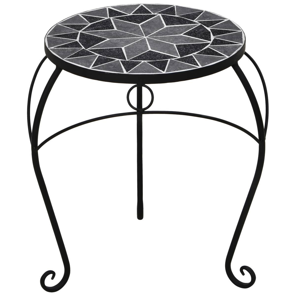 POCOline Beistelltisch Mosaik schwarz Metall H/D: ca. 25x21 cm
