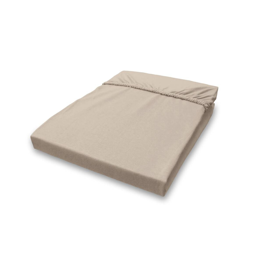 Jersey Spannbetttuch taupe Baumwolle B/H/L: ca. 180x28x200 cm