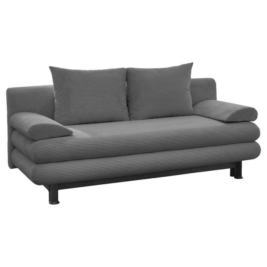 Schlafsofa Bern grau Microfaser B/H/T: ca. 190x93x92 cm