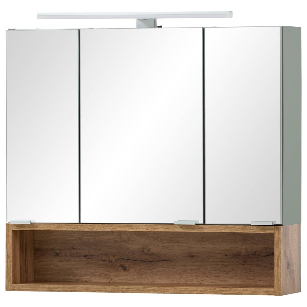 Spiegelschrank Smilla Eiche Landhaus Nachbildung Pistazie B/H/T: ca. 67x64,7x16 cm