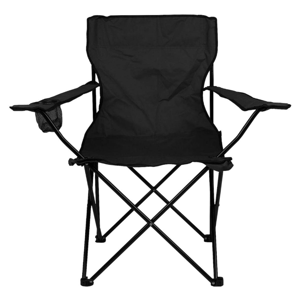 VCM Campingstuhl schwarz Polyester-Mischgewebe B/H/T: ca. 85x85x50 cm