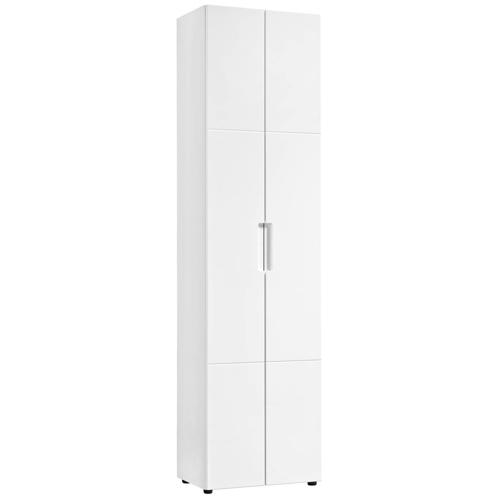 Mehrzweckschrank Mailand 10 weiß weiß Hochglanz B/H/T: ca. 53x202x35 cm