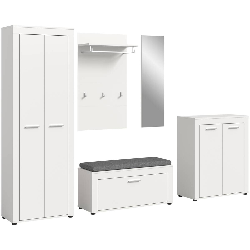 Garderobe JAM weiß B/H/T: ca. 285x191x35 cm