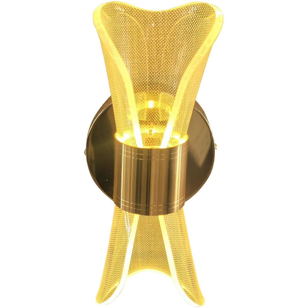 POCOline LED-Wandleuchte Jella gold Acryl Metall B/L: ca. 22x10 cm