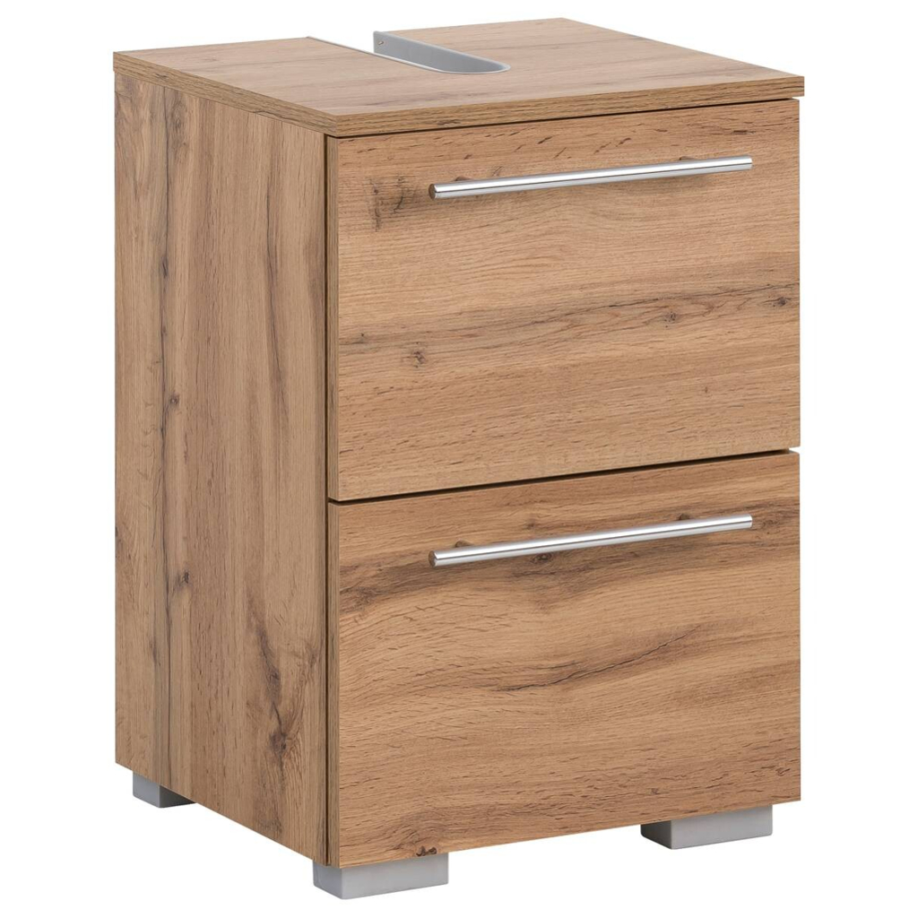 Waschbeckenunterschrank Carlos Eiche Landhaus Nachbildung B/H/T: ca. 40,2x59,1x35 cm