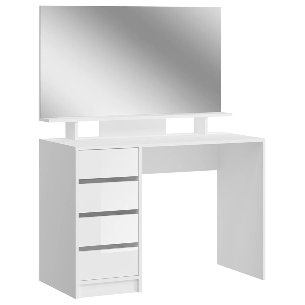 xonox.home Schminktisch EMMA weiß weiß Hochglanz Spiegel B/H/T: ca. 110x140x48 cm 510764000
