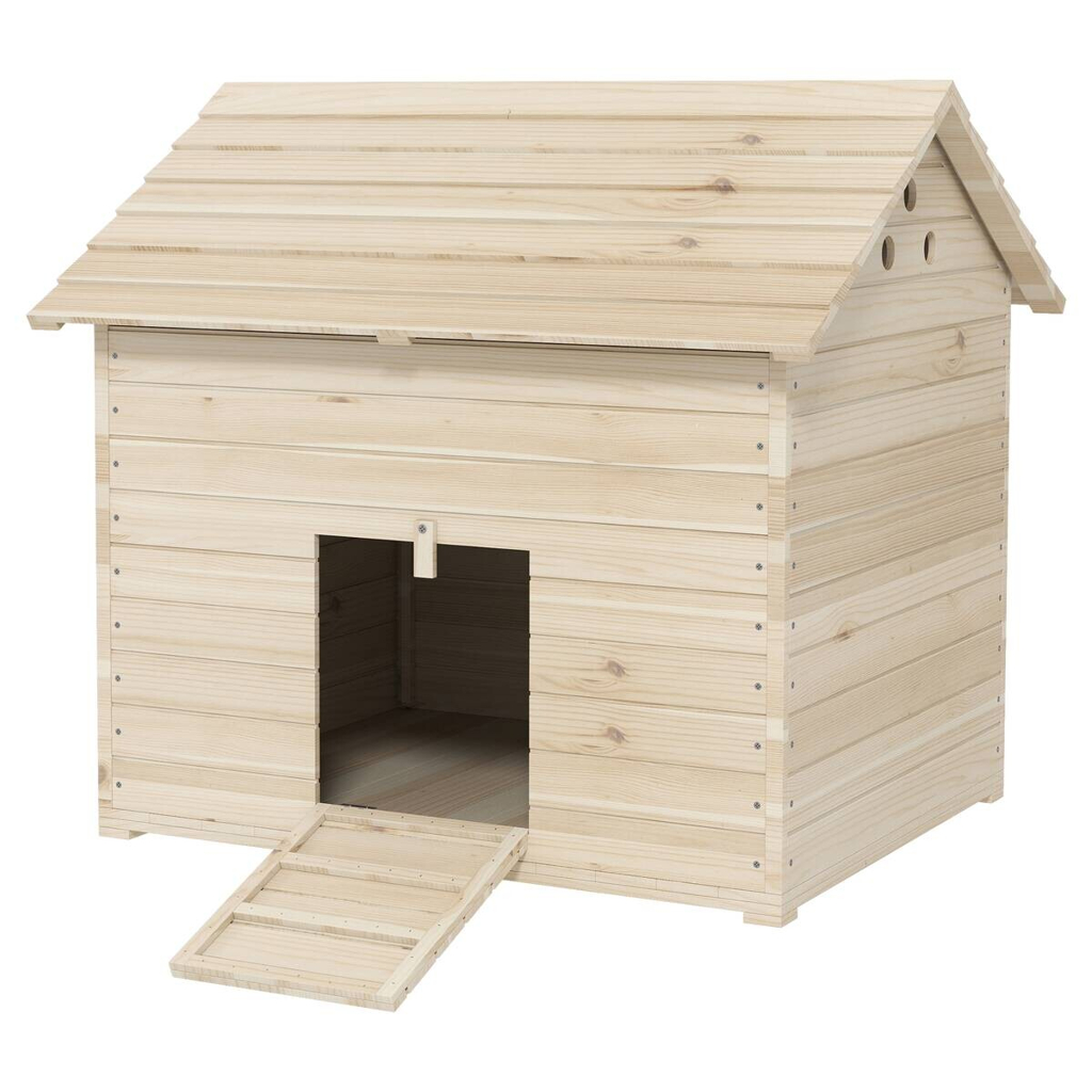 PawHut Entenhaus Holzoptik Holz B/H/L: ca. 82,5x91x100 cm