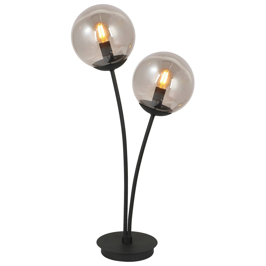 POCOline Tischleuchte Space schwarz Glas B/H/T: ca. 15x60x32 cm E14 2 Brennstellen