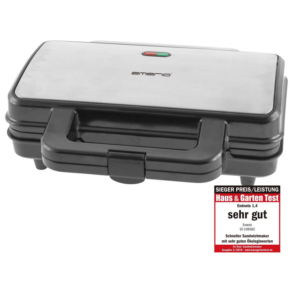 Emerio Sandwichtoaster ST-109562.21 schwarz silber Metall Kunststoff B/H/L: ca. 24x10x29 cm 596812401