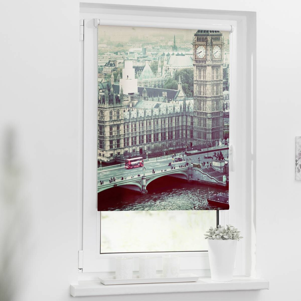 LICHTBLICK Rollo London grau B/L: ca. 100x150 cm