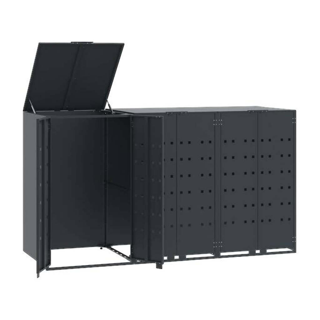 vidaXL Mülltonnenbox anthrazit B/H/T: ca. 207x117x79 cm