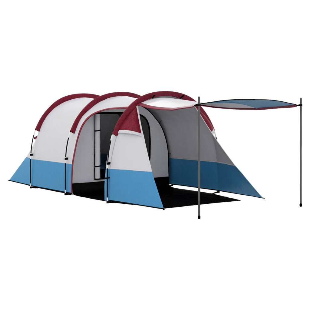 Outsunny Campingzelt rot Glas B/H/L: ca. 200x150x420 cm