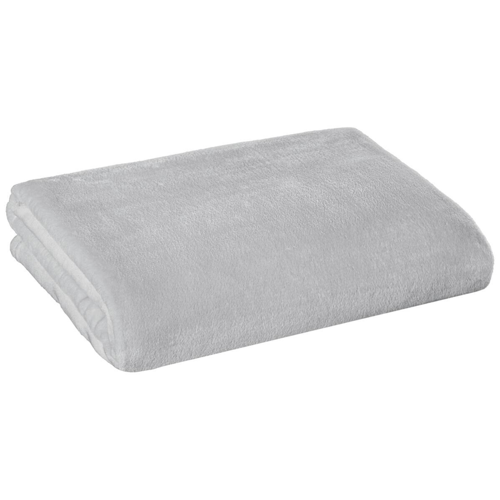 Flanelldecke silber Polyester B/L: ca. 140x200 cm