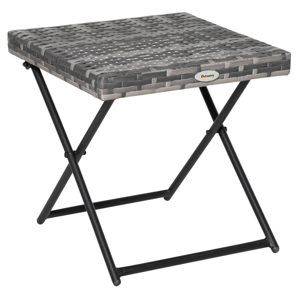 Outsunny Beistelltisch grau Edelstahl B/H/L: ca. 40x40x40 cm