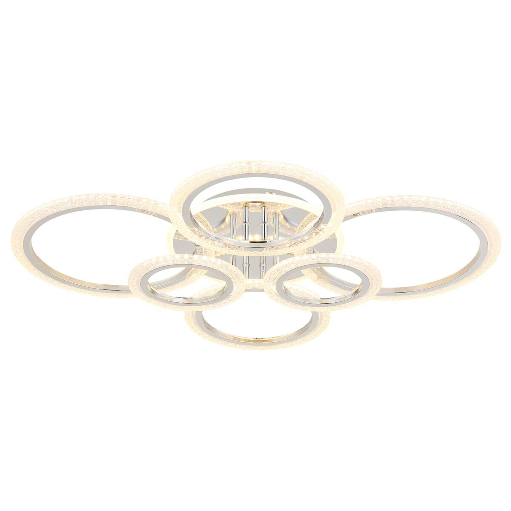 GLOBO LED-Deckenleuchte Chrom klar Kunststoff Metall B/H/L: ca. 60,5x11,5x78 cm 1 Brennstellen