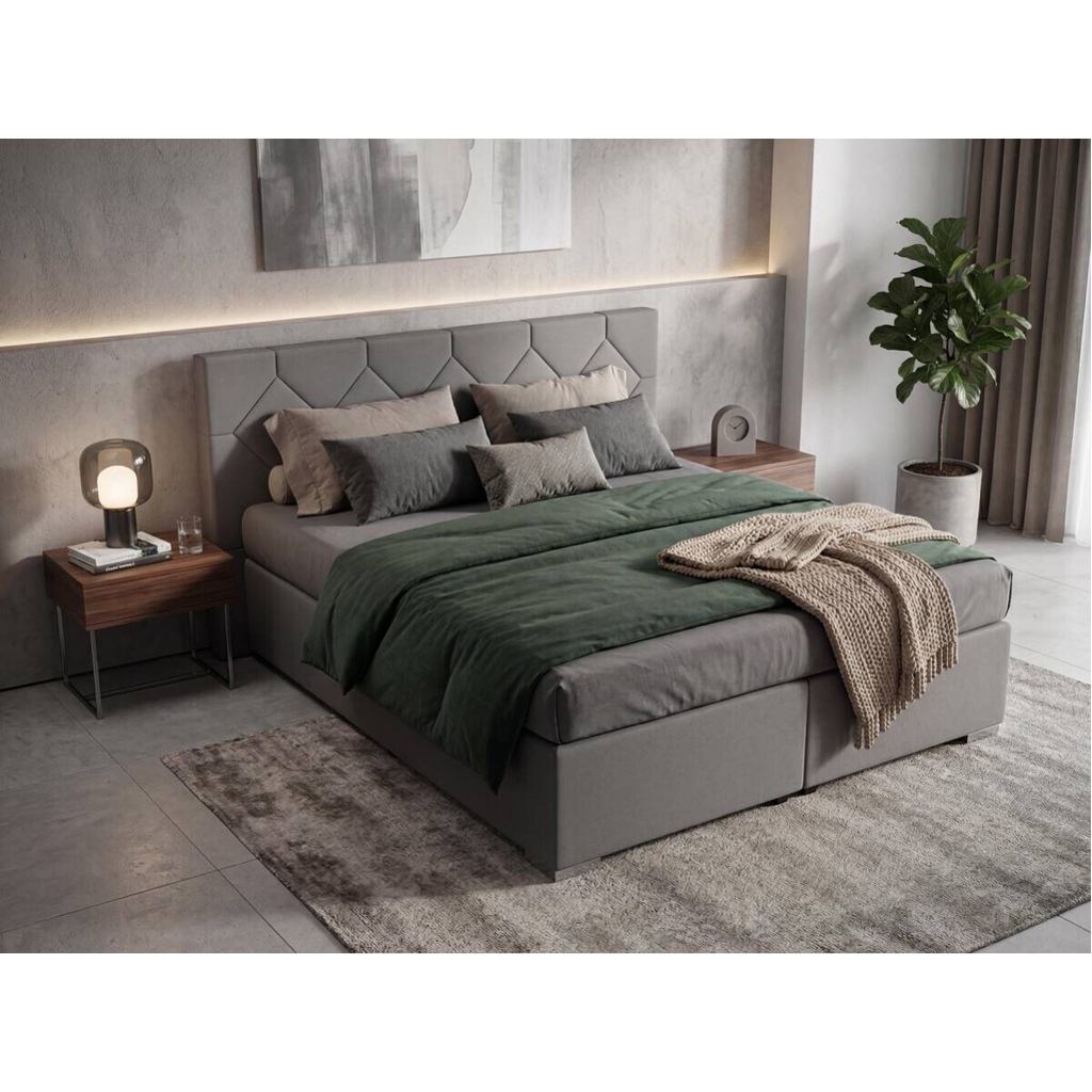 Boxspringbett Wien grau Liegefläche B/L: ca. 180x200 cm