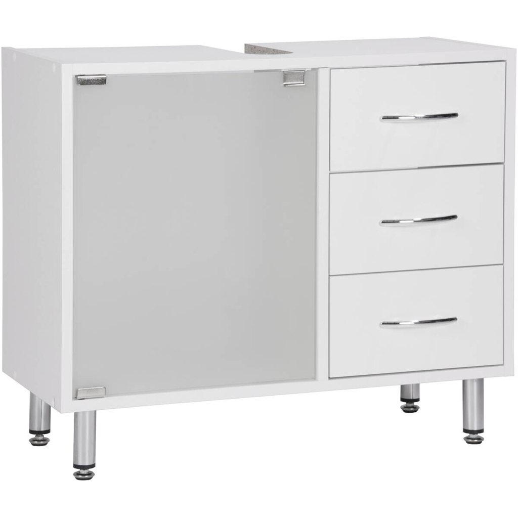 Waschbeckenunterschrank Lana weiß B/H/T: ca. 66x56x29 cm