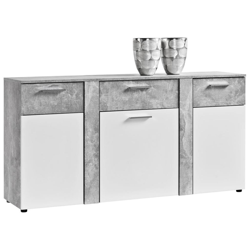 Kommode Trentino Beton Optik weiß B/H/T: ca. 155x81x40 cm