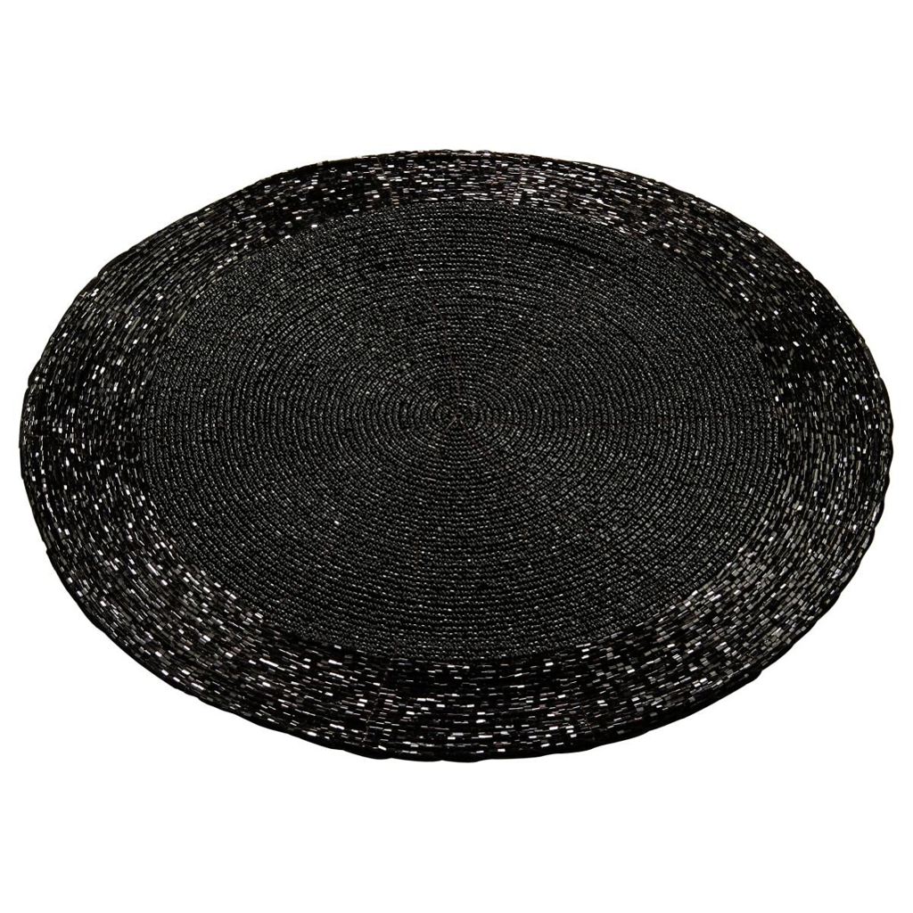 Platzmatte schwarz Kunststoff B/L: ca. 30x30 cm