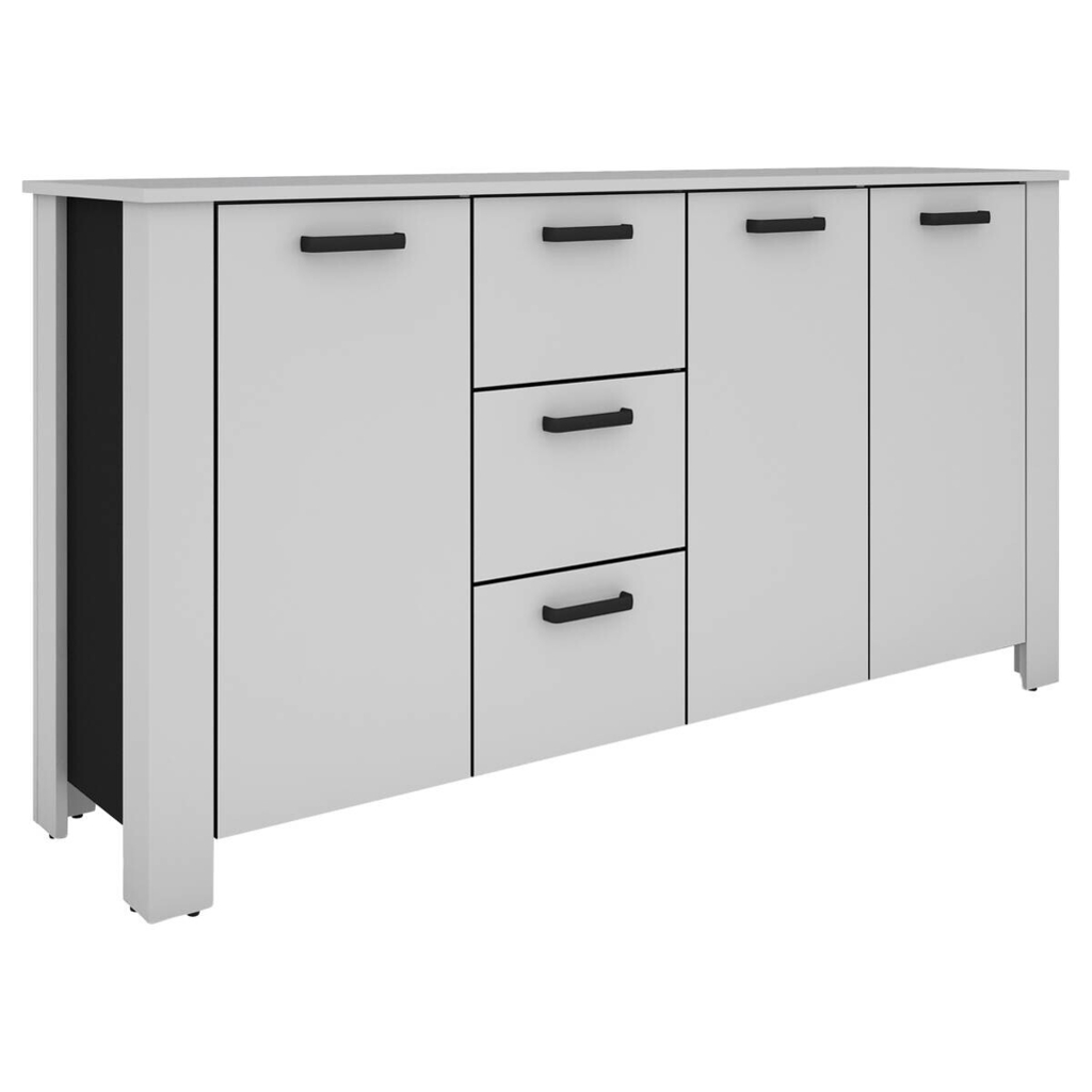Sideboard FARO weiß schwarz B/H/T: ca. 160x84x40 cm