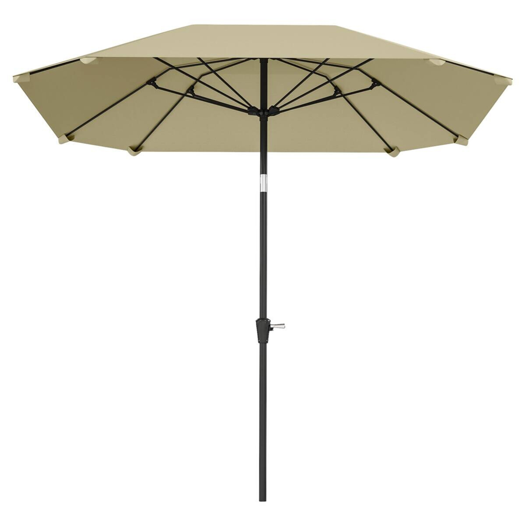 Outsunny Sonnenschirm beige Aluminium B/H/L: ca. 233x240x233 cm