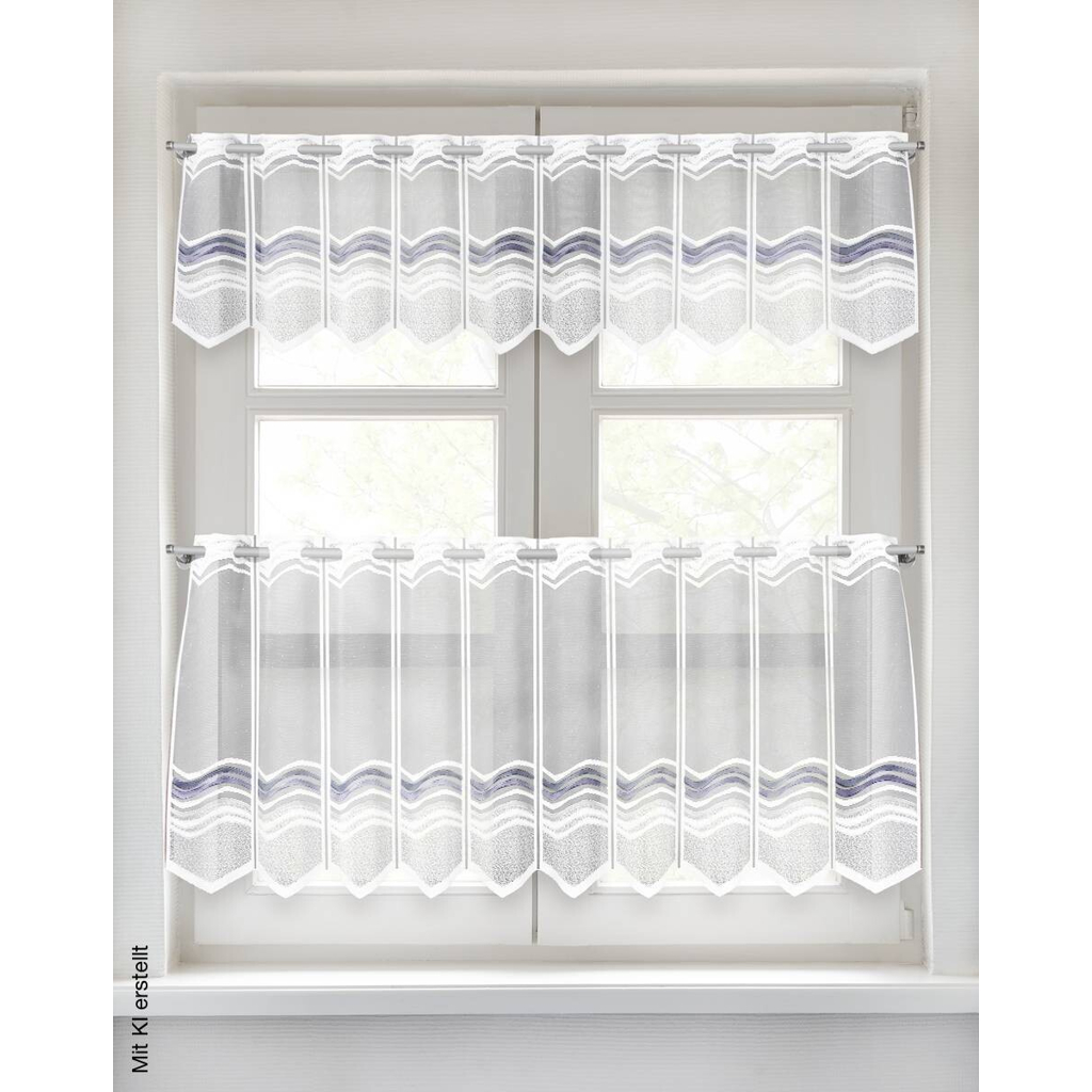 POCOline Scheibengardine Juist grau B/L: ca. 140x45 cm