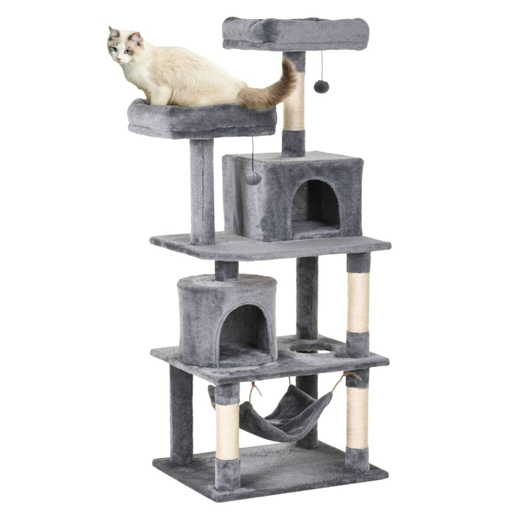 PawHut Kratzbaum grau Polypropylen B/H/L: ca. 50x60x145 cm