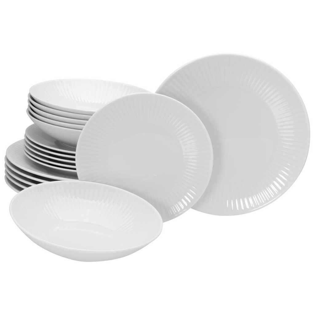 CreaTable Teller-Set Valencia weiß Porzellan