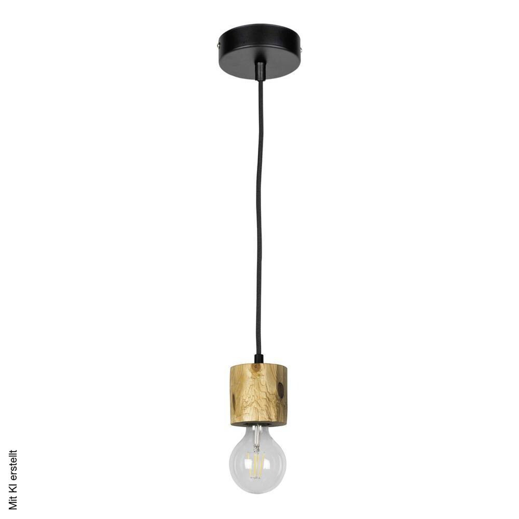 SPOT Light Pendelleuchte Pino schwarz kiefer Metall Kiefer L/D: ca. 100x10 cm E27 1 Brennstellen
