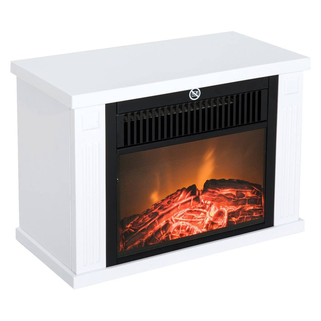 HOMCOM Elektrischer-Kamin 820-050WT weiß B/H/T: ca. 34x25x17 cm ca. 1200 W