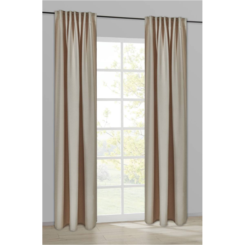 POCOline Kombivorhang Elena taupe B/L: ca. 140x245 cm