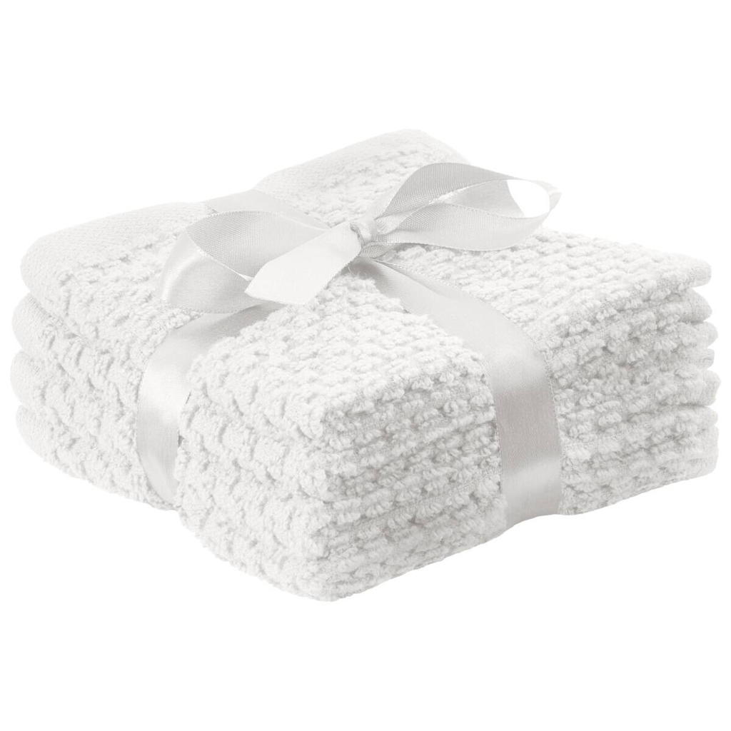 POCOline Seiftuch Popcorn weiß Baumwolle B/L: ca. 30x30 cm